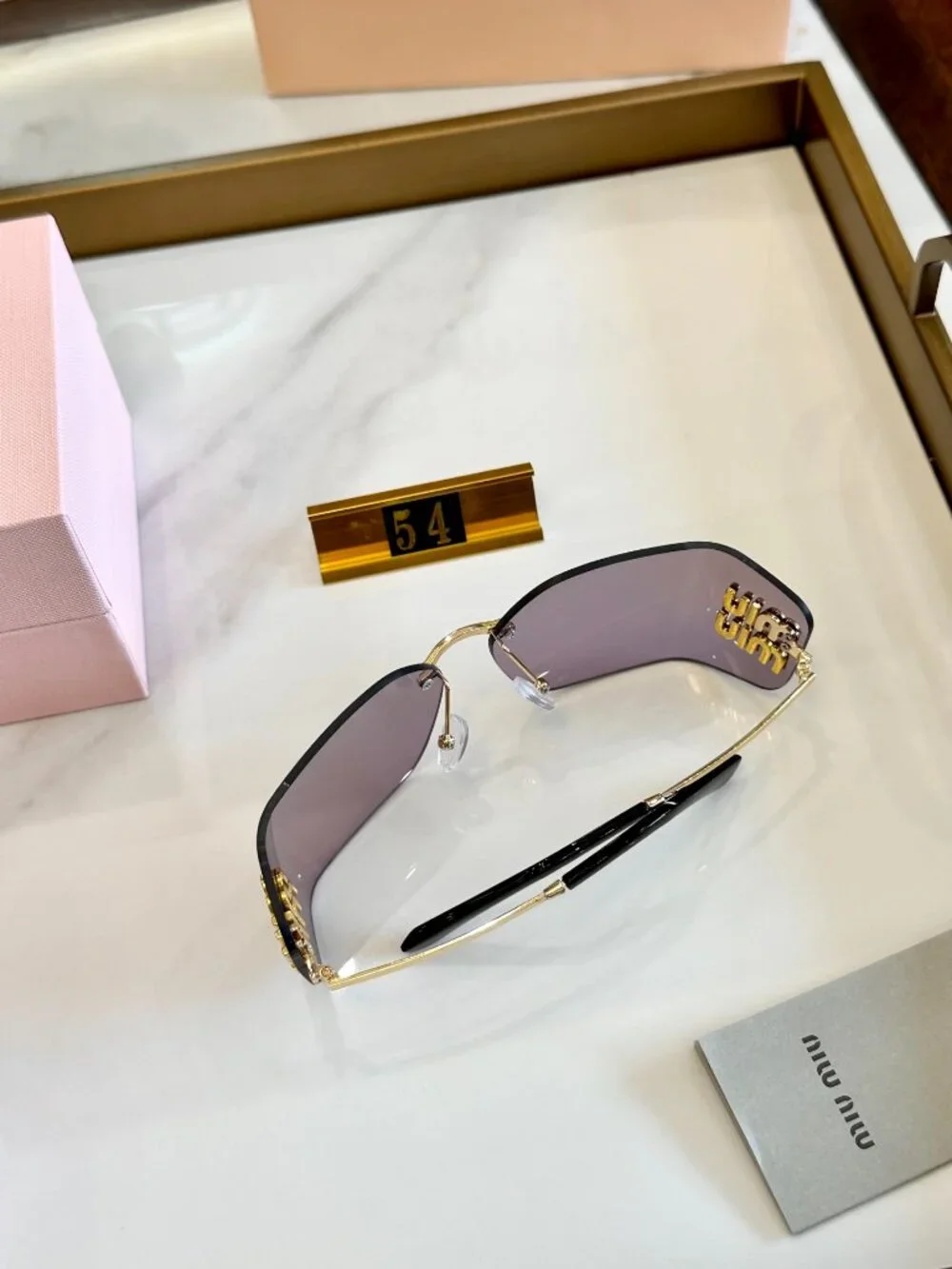 Miu Miu Rimless Gradient Sunglasses